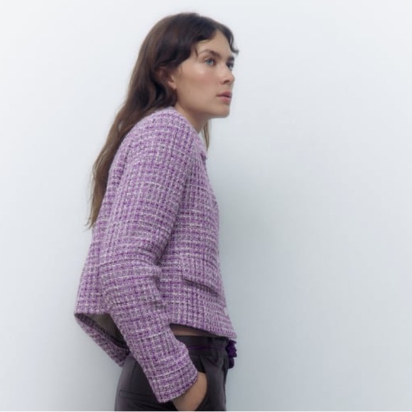 Purple tweed textured blazer with matching skirt HOST Pick π₯³π₯³π₯³π₯³π₯³ - Picture 6 of 16